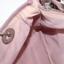 Christian Dior Canage Handtasche Nylon Pink Silber Auth bs32778-25