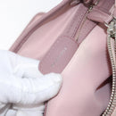 Christian Dior Canage Handtasche Nylon Pink Silber Auth bs32778-11