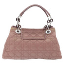 Christian Dior Canage Handtas Nylon Roze Zilver Auth bs32778-2