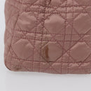 Christian Dior Canage Handtas Nylon Roze Zilver Auth bs32778-4