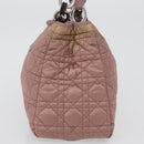 Christian Dior Canage Handtasche Nylon Pink Silber Auth bs32778-5