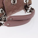 Christian Dior Canage Handtasche Nylon Pink Silber Auth bs32778-8