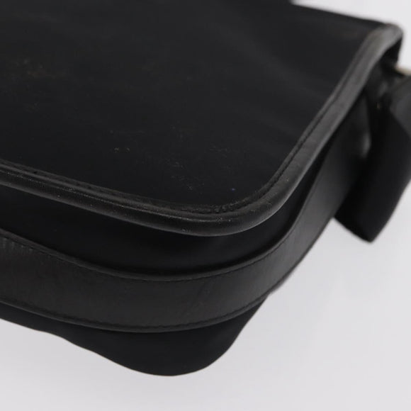 BURBERRY Shoulder Bag Nylon Black Silver Auth bs32780