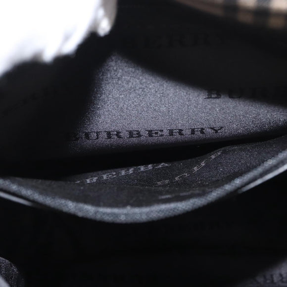BURBERRY Shoulder Bag Nylon Black Silver Auth bs32780