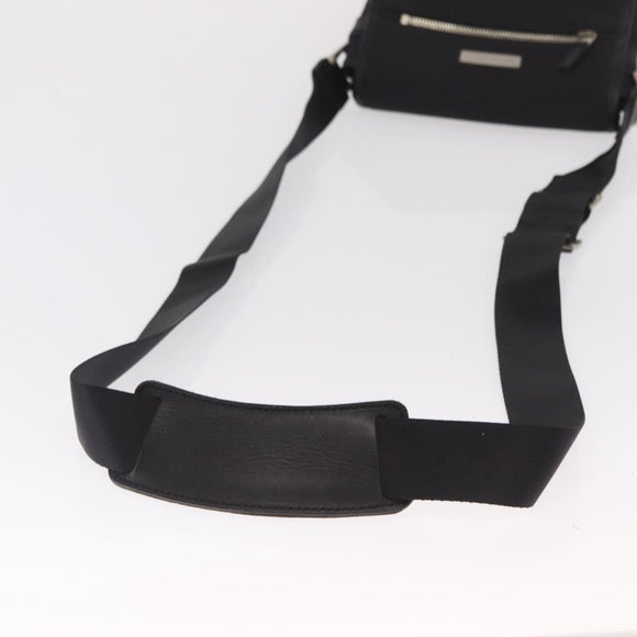 BURBERRY Shoulder Bag Nylon Black Silver Auth bs32780