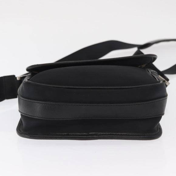 BURBERRY Shoulder Bag Nylon Black Silver Auth bs32780