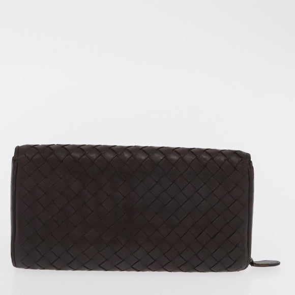 BOTTEGA VENETA INTRECCIATO Wallet Leather 2 Set Black Auth bs32783