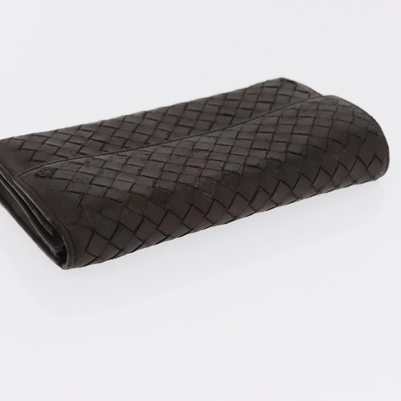 BOTTEGA VENETA INTRECCIATO Wallet Leather 2 Set Black Auth bs32783
