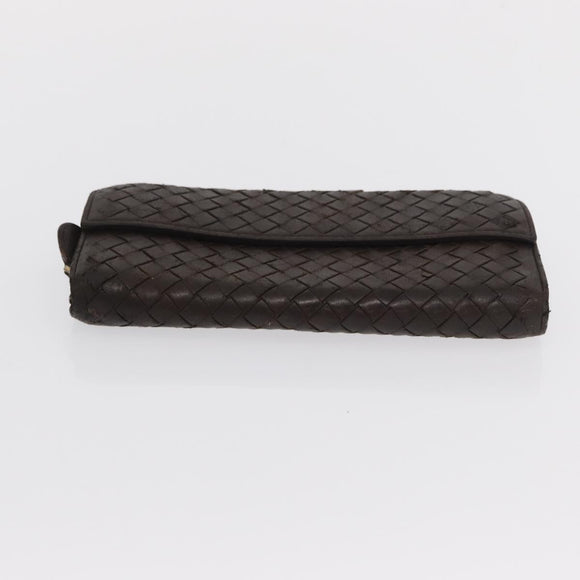 BOTTEGA VENETA INTRECCIATO Wallet Leather 2 Set Black Auth bs32783