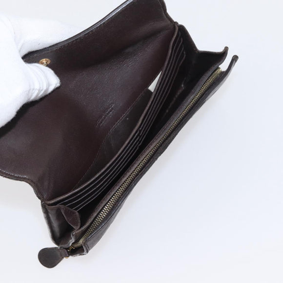 BOTTEGA VENETA INTRECCIATO Wallet Leather 2 Set Black Auth bs32783