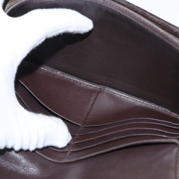 BOTTEGA VENETA INTRECCIATO Wallet Leather 2 Set Black Auth bs32783