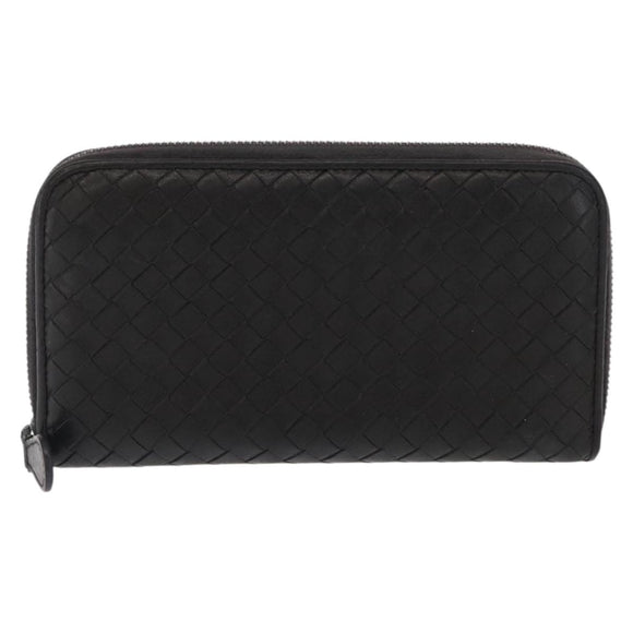 BOTTEGA VENETA INTRECCIATO Wallet Leather 2 Set Black Auth bs32783