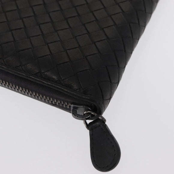 BOTTEGA VENETA INTRECCIATO Wallet Leather 2 Set Black Auth bs32783