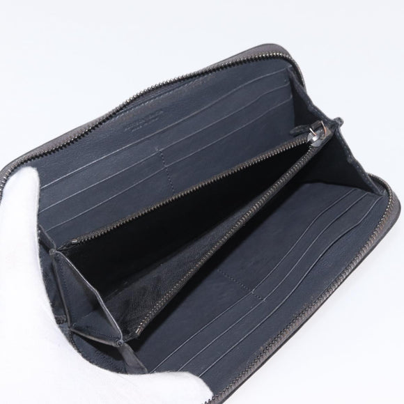 BOTTEGA VENETA INTRECCIATO Wallet Leather 2 Set Black Auth bs32783