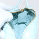 BOTTEGA VENETA INTRECCIATO Shoulder Bag Leather Light Blue Gold Auth bs32785V-18