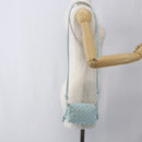 BOTTEGA VENETA INTRECCIATO Shoulder Bag Leather Light Blue Gold Auth bs32785V-20
