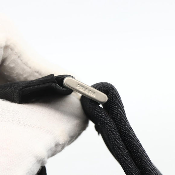 PRADA Shoulder Bag Nylon Black Silver Auth bs32787