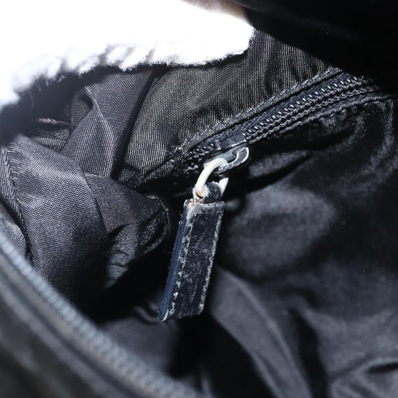 PRADA Shoulder Bag Nylon Black Silver Auth bs32787