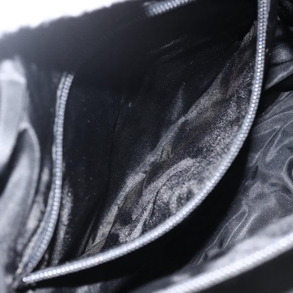 PRADA Shoulder Bag Nylon Black Silver Auth bs32787