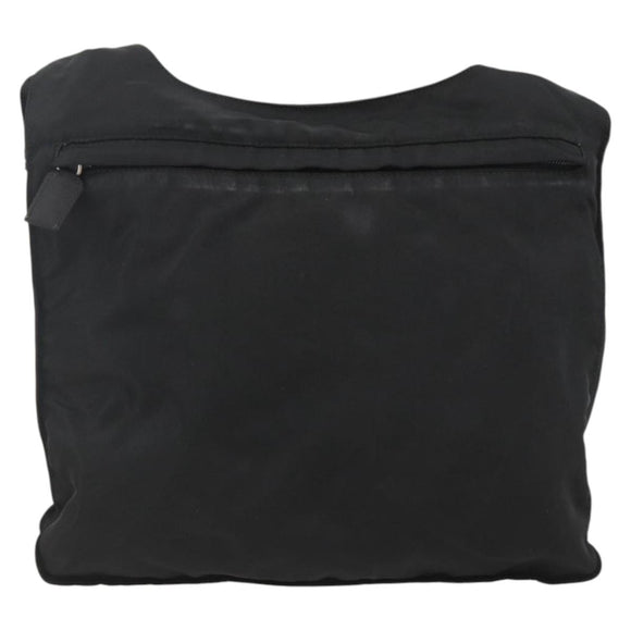 PRADA Shoulder Bag Nylon Black Silver Auth bs32787