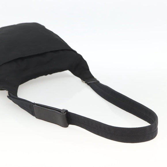 PRADA Shoulder Bag Nylon Black Silver Auth bs32787