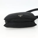 PRADA Shoulder Bag Nylon Black Silver Auth bs32787-9