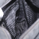 PRADA Tote Bag Nylon Black Silver Auth bs32788-18