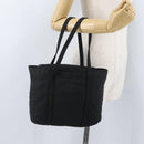 PRADA Tote Bag Nylon Black Silver Auth bs32788-22
