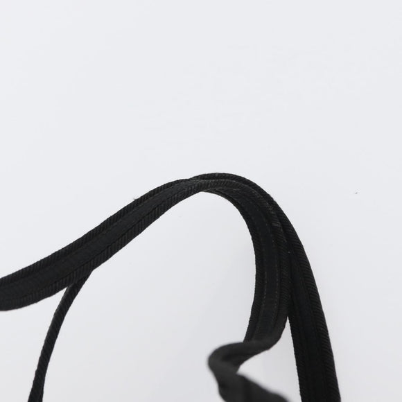 PRADA Tote Bag Nylon Black Silver Auth bs32788