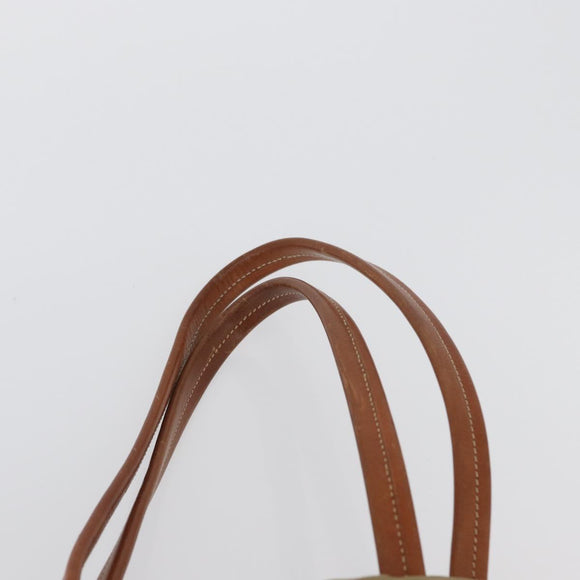 PRADA Tote Bag Nylon Beige Gold Auth bs32789