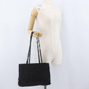 PRADA Tote Bag Nylon Black Silver Auth bs32790-27