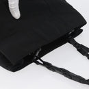PRADA Tote Bag Nylon Black Silver Auth bs32790-6