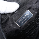 PRADA Pouch Nylon Black Silver Auth bs32791-16