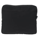 PRADA Pouch Nylon Black Silver Auth bs32791-3