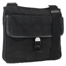 PRADA Shoulder Bag Nylon Black Silver Auth bs32792-1