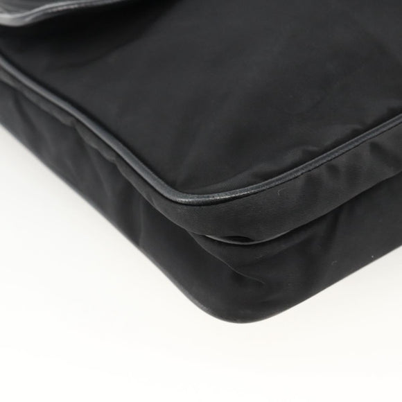 PRADA Shoulder Bag Nylon Black Silver Auth bs32792