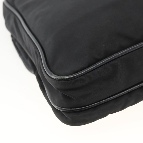 PRADA Shoulder Bag Nylon Black Silver Auth bs32792