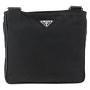 PRADA Shoulder Bag Nylon Black Silver Auth bs32792-2