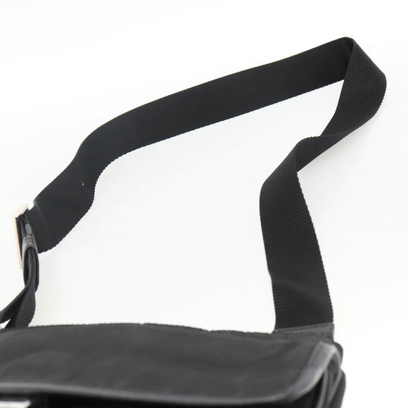 PRADA Shoulder Bag Nylon Black Silver Auth bs32792