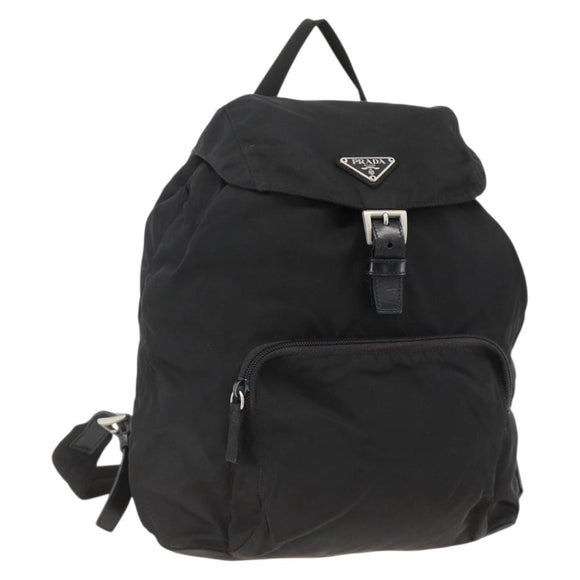 PRADA Rucksack Nylon Schwarz Silber Auth bs32793