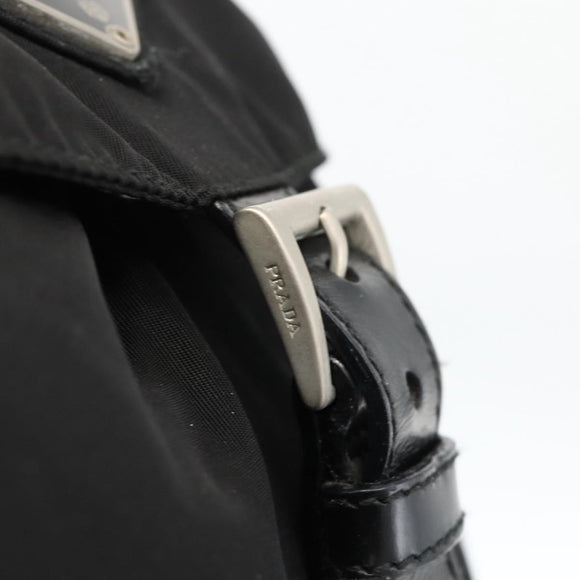 PRADA Rucksack Nylon Schwarz Silber Auth bs32793