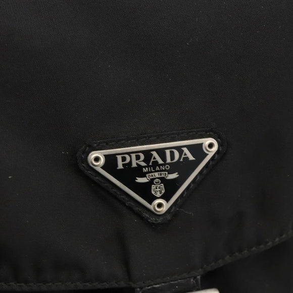 PRADA Rucksack Nylon Schwarz Silber Auth bs32793