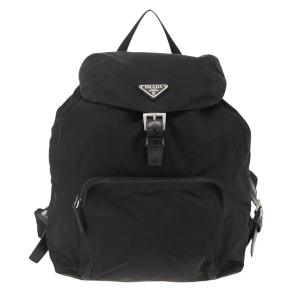 PRADA Rucksack Nylon Schwarz Silber Auth bs32793