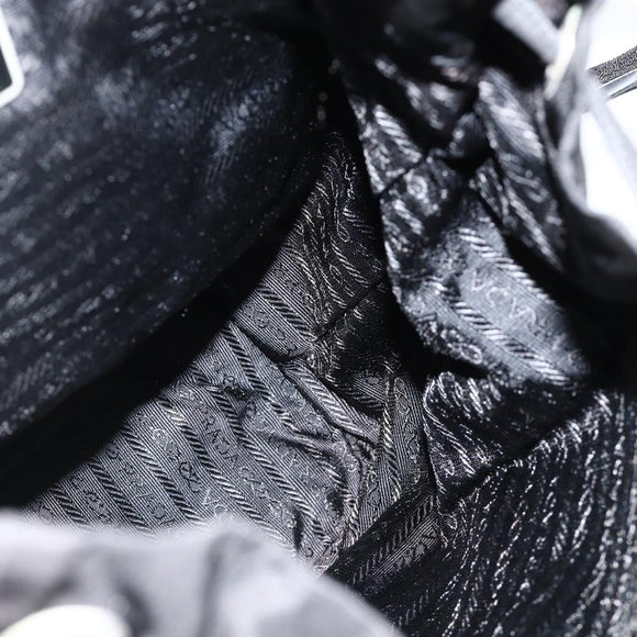 PRADA Rucksack Nylon Schwarz Silber Auth bs32793