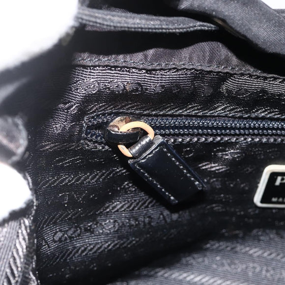 PRADA Rucksack Nylon Schwarz Silber Auth bs32793