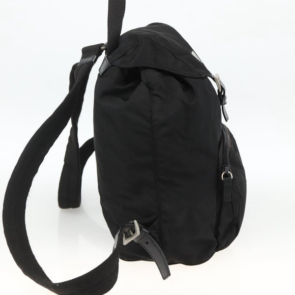 PRADA Rucksack Nylon Schwarz Silber Auth bs32793