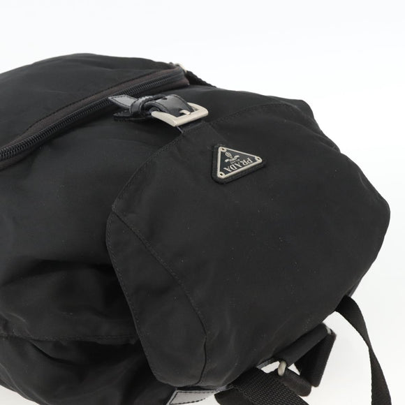 PRADA Rucksack Nylon Schwarz Silber Auth bs32793