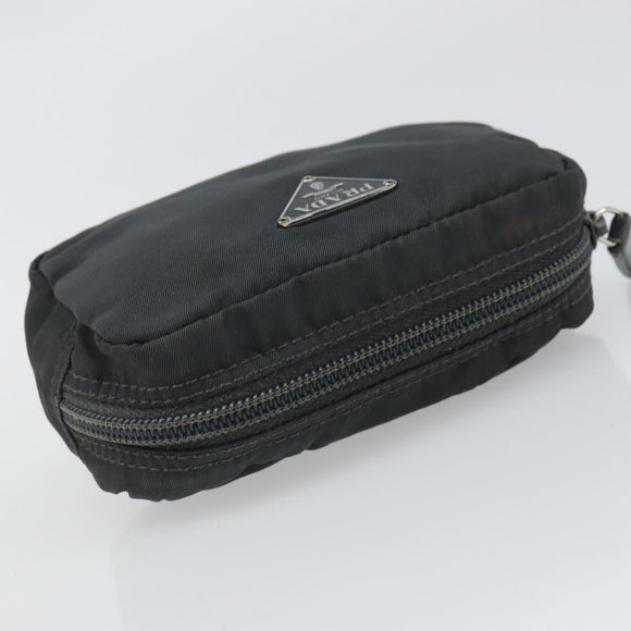 PRADA Pouch Nylon Black Auth bs32795