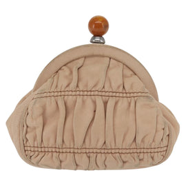 PRADA Pouch Leather Beige Auth bs32796 - 0
