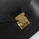 LOUIS VUITTON Epi Porte Documents・Senatur Briefcase Black M54452 Auth bs32800-17